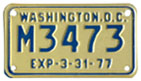 1976 (exp. 3-31-77) motorcycle plate no. M3473