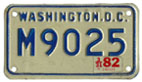 c.1978 base motorcycle plate no. M9025 validated for 1981 (exp. 3-31-82)