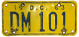 1962 (exp. 3-31-63) motorcycle dealer plate no. DM101