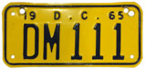 1964 (exp. 3-31-65) motorcycle dealer plate no. DM111