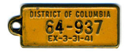 1940 (exp. 3-31-41) B.F. Goodrich key tag no. 64-937