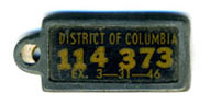 1945 (exp. 3-31-46) D.C. DAV key tag no. 114-373