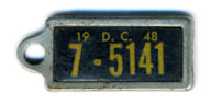 1948 (exp. 3-31-49) D.C. DAV key tag no. 7-5141