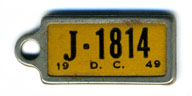 1949 (exp. 3-31-50) D.C. DAV key tag no. J-1814