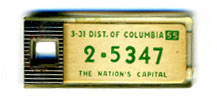 1954 (exp. 3-31-55) D.C. DAV key tag no. 2-5347