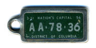 1955 (exp. 3-31-56) D.C. DAV key tag no. AA-78-36