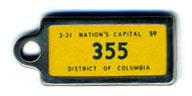 1958 (exp. 3-31-59) D.C. DAV key tag no. 355