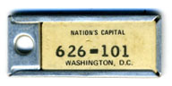 1968 (exp. 3-31-69) D.C. DAV key tag no. 626-101