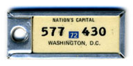 1971 (exp. 3-31-72) D.C. DAV key tag no. 577-430