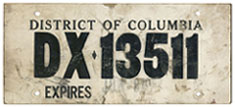 1957 Temporary plate no. DX-13511, exp. 6-8-1957