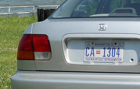Vehicle parked in East Potomac Park on June 17, 2007.