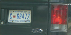 Current Washington, D.C. commercial plate