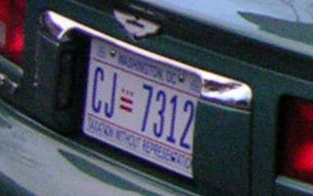 D.C. plate number CJ-7312