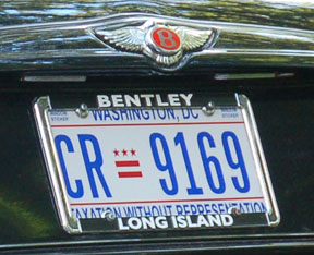 D.C. plate number CR-9169
