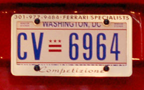 D.C. plate number CV-6964