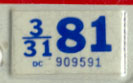 1980 (exp. 3-31-81) sticker, blue on white