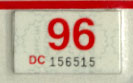 1995 (expires 1996) sticker, red on white