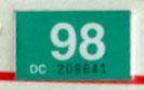 1997 (expires 1998) sticker, white on green