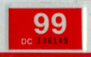 1998 (expires 1999) sticker, white on red