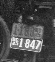 Maryland (top) and Washington, D.C. 1923 motorcycle plates.