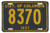 1937 Passenger plate no. 8370