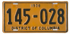 1938 Passenger plate no. 145-028