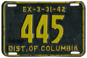 1941 Passenger plate no. 445