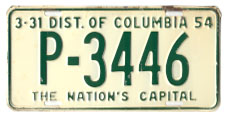 1953 Passenger plate no. P-3446