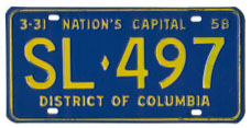 1957 plate no. SL-497