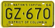 1963 Passenger plate no. GZ-670